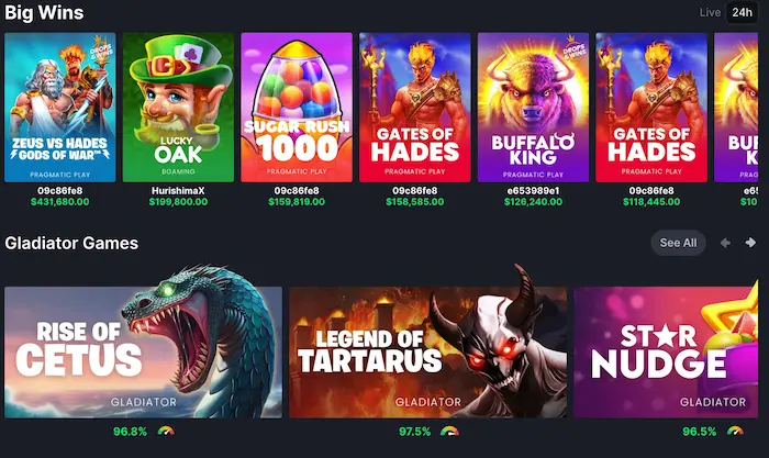 Metawin Casino Argentina games
